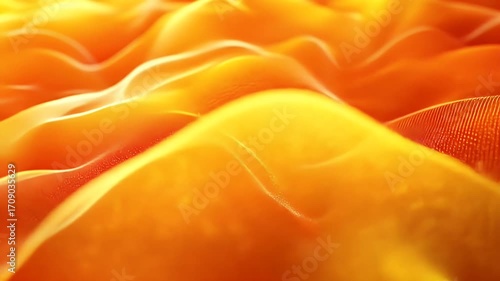 Abstract Textured Waves of Orange and Gold