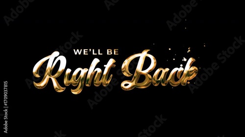 Well Be Right Back Animation: Modern Lower Thirds Motion Graphics