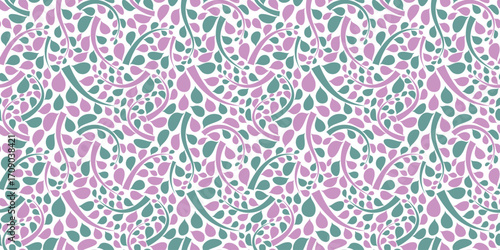 Organic motif, botanical motif background. Seamless pattern.Vector.スタイリッシュな有機的パターン