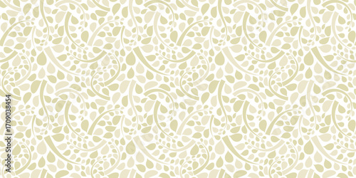 Organic motif, botanical motif background. Seamless pattern.Vector.スタイリッシュな有機的パターン