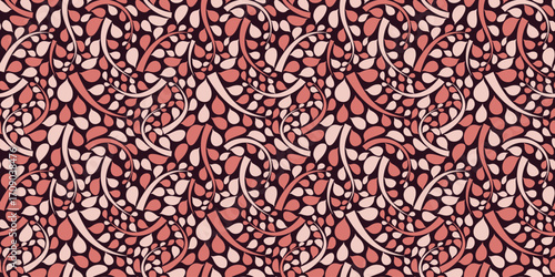 Organic motif, botanical motif background. Seamless pattern.Vector.スタイリッシュな有機的パターン