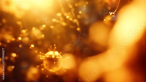 Abstract blurred golden lights