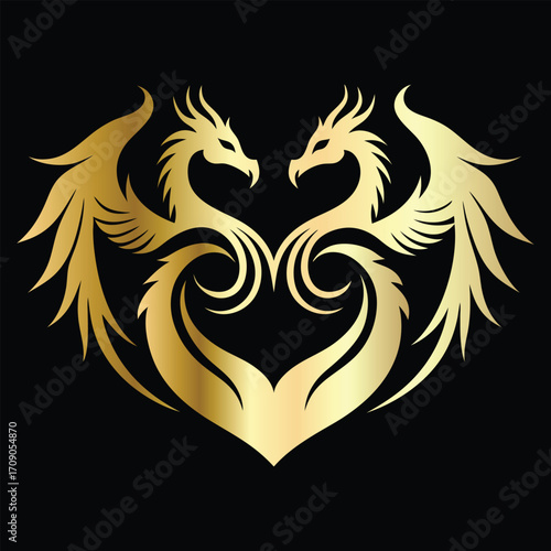 
phoenix head logo design vector template. Luxury heraldic phoenix symbol. Phoenix Bird Wings Logo Design Template.