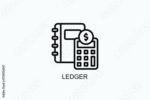Ledger Icon Or Logo Isolated Vector Illustration