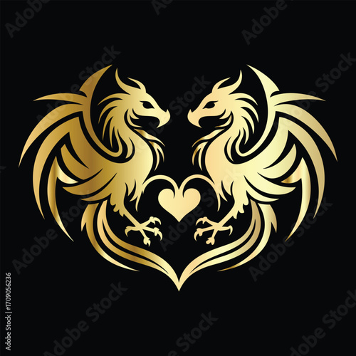 
phoenix head logo design vector template. Luxury heraldic phoenix symbol. Phoenix Bird Wings Logo Design Template.