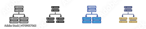 Big Data  Icon Set Multiple Style Collection
