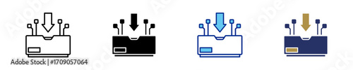 Inbox  Icon Set Multiple Style Collection