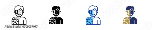 Cyborg  Icon Set Multiple Style Collection