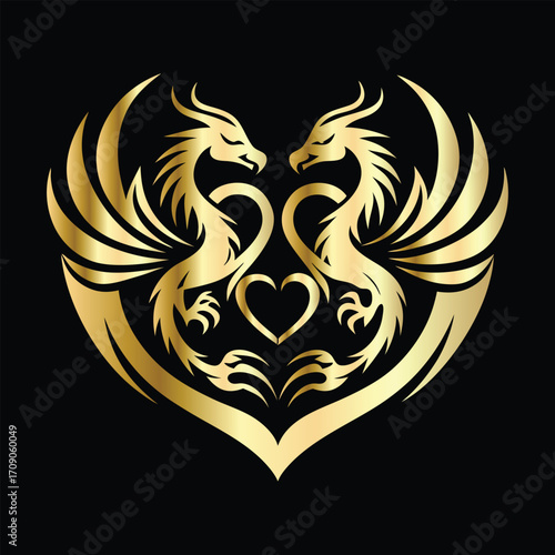 
phoenix head logo design vector template. Luxury heraldic phoenix symbol. Phoenix Bird Wings Logo Design Template.
