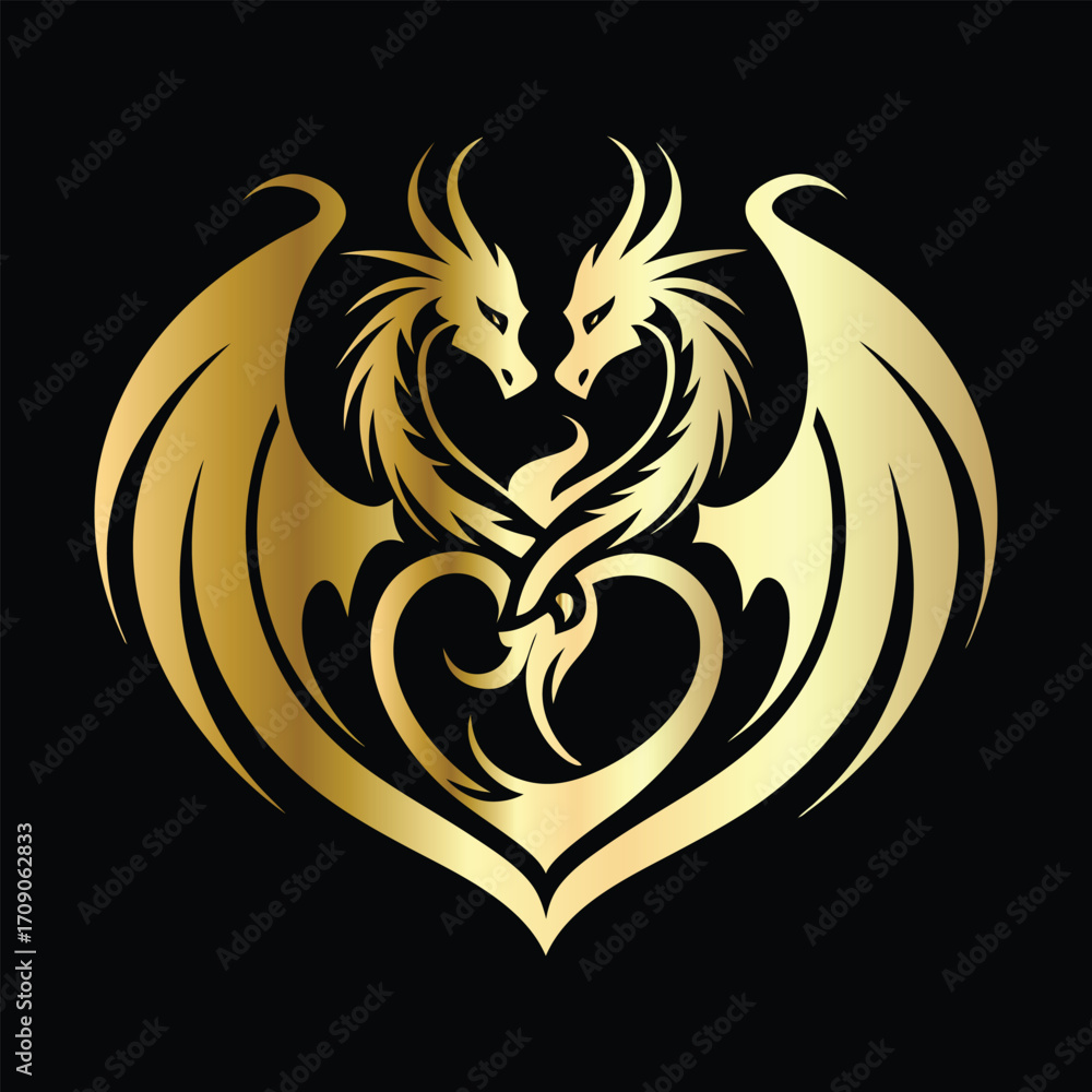 Fototapeta premium phoenix head logo design vector template. Luxury heraldic phoenix symbol. Phoenix Bird Wings Logo Design Template.