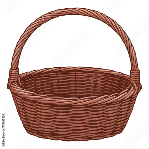 empty wicker basket