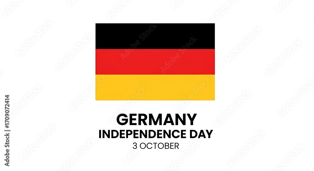 Fototapeta premium Simple yet Striking German Independence Day Flag Graphic