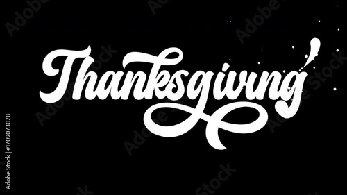 Happy thanksgiving: Animated Thanksgiving Lettering, Modern Style