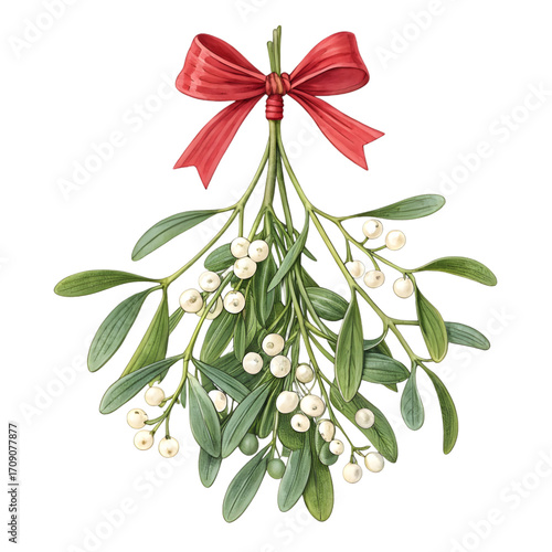 Christmas Mistletoe: Festive Holiday Decorations & Traditions on transparent background