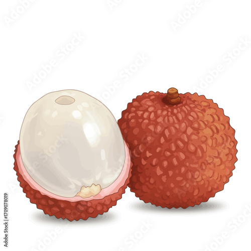 Fresh Lychee Fruits Peeled and Whole Tropical Delights