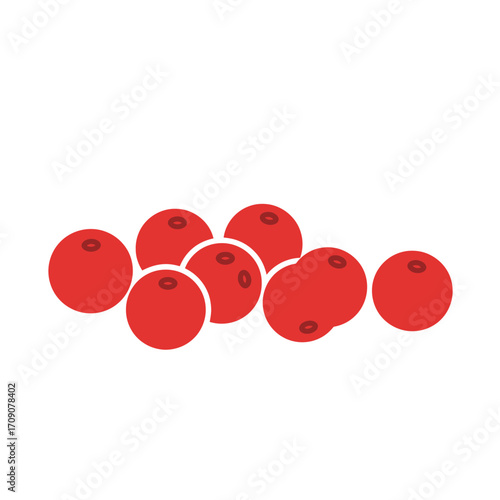 Vibrant red berries illustration, a symbol of nature's bounty and festive seasons