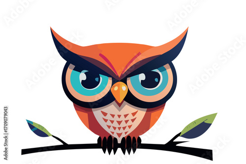 owl on a white background