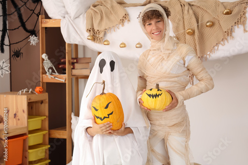 Children dressed for Hallow...