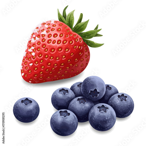 Fresh Strawberries and Blueberries A Delicious and Healthy Summer Fruit Combination