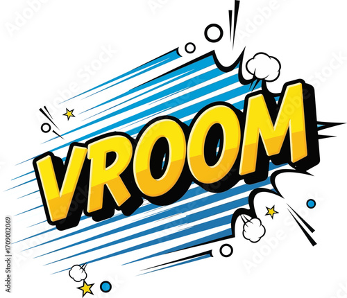 Vroom! Comic Book Speed Sound Effect