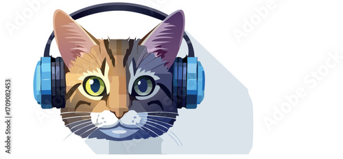 cat on a white background