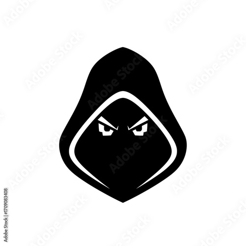 Mysterious Hooded Figure with Angry Eyes