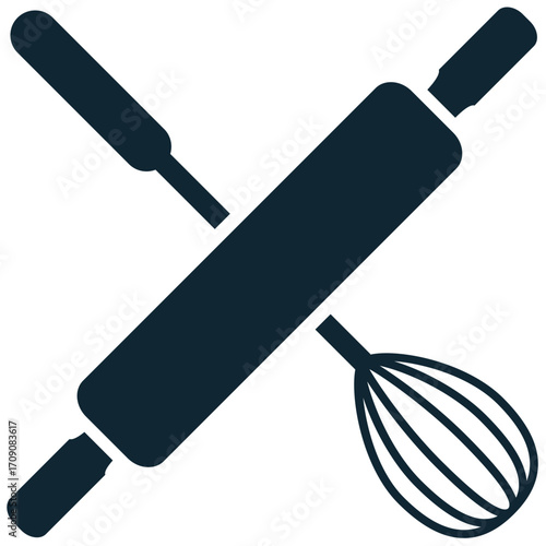 Bakery icon vector. Perfect for food, desserts, and pastry themes. A simple, clear symbol representing a shop that sells baked goods.