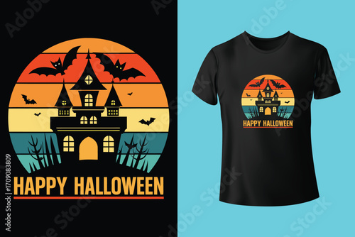 Here i come halloween silhouette t shirt design