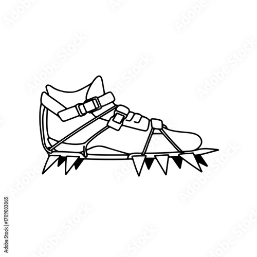 Simple Line Art of a Specialized Winter Hiking Shoe
