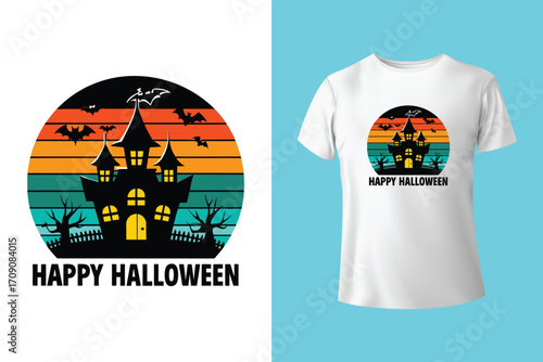 Here i come halloween silhouette t shirt design