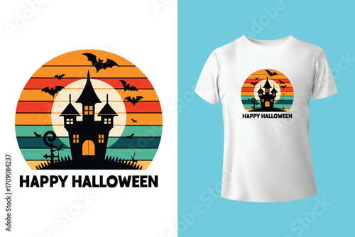 Here i come halloween silhouette t shirt design