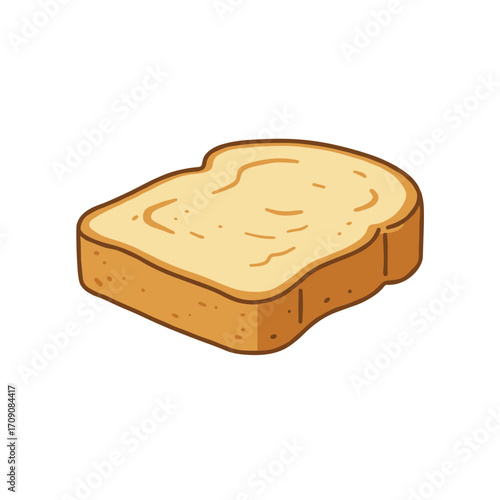 Simple Slice of Bread with Detailed Texture