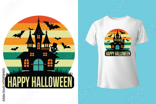 Here i come halloween silhouette t shirt design