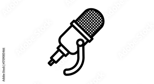 Simple Microphone Icon Outline