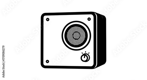 Simple Black and White Speaker