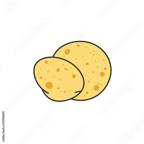 Two Golden Brown Flatbreads Stacked Together