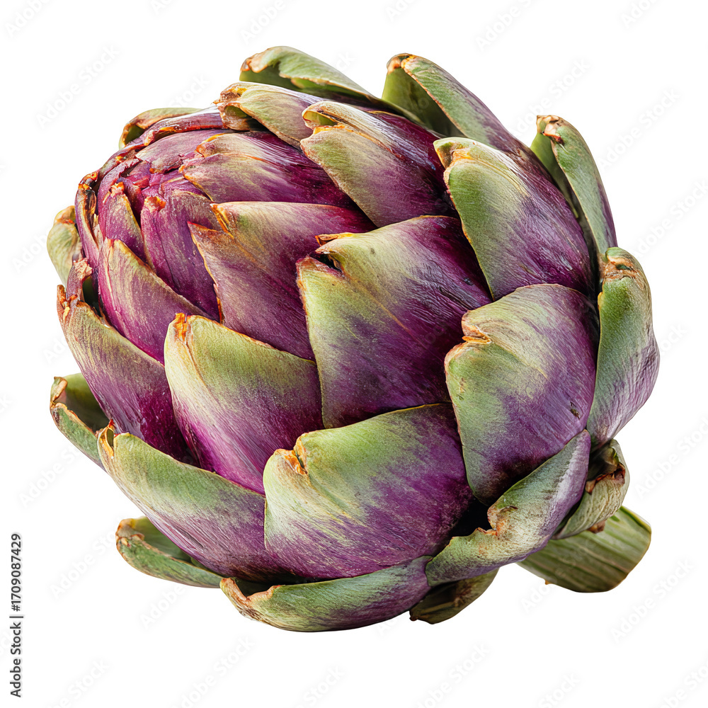 Fototapeta premium Close-up of a vibrant purple artichoke (5)