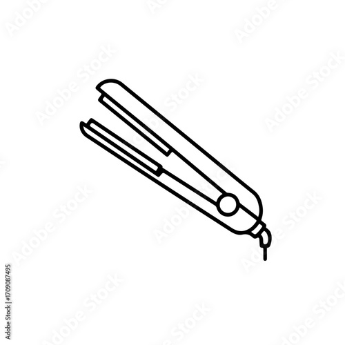 Simple Outline of a Modern Hair Straightener