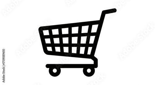 Simple Black Shopping Cart Icon
