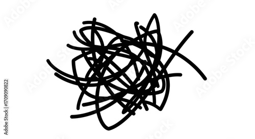 Abstract Black Line Art Design