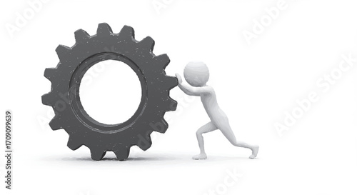 Pushing the Gear A Conceptual Illustration of Effort and Momentum
