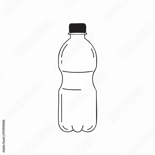 Simple Outline of a Plastic Bottle