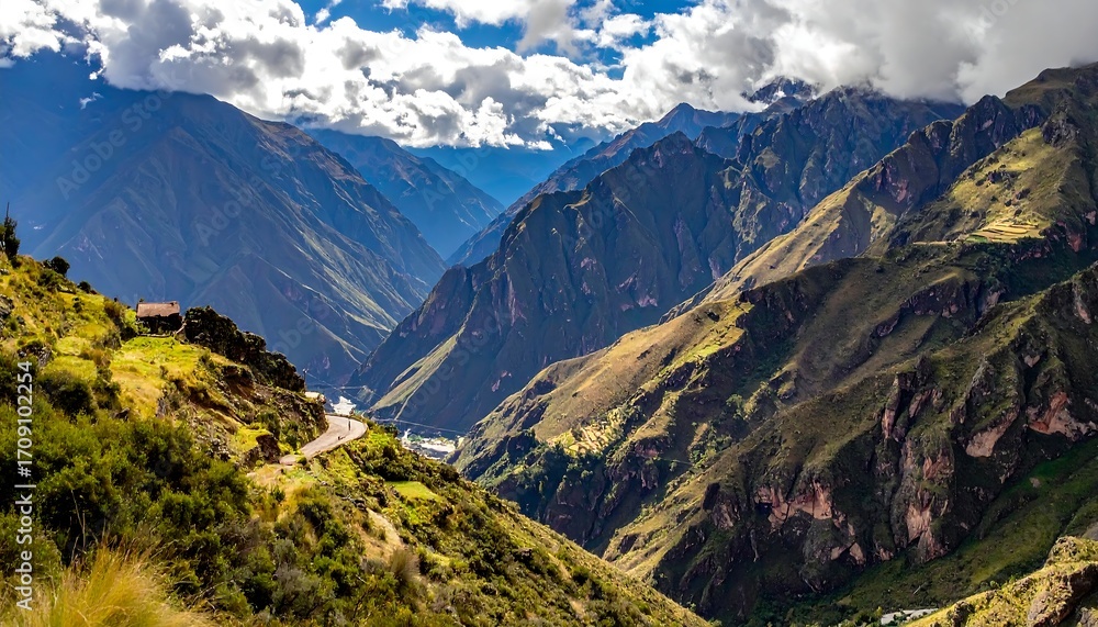 Naklejka premium Andean valley landscape
