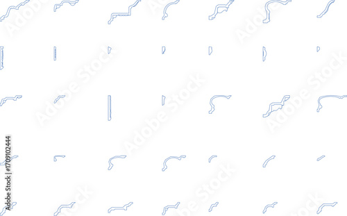 An outline vector set of decorative cornices, mouldings, and crown molding designs in various classic and modern styles.