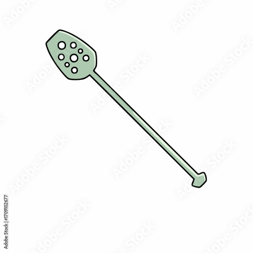 Simple, Light Green, Decorative Bar Tool with Perforated Head