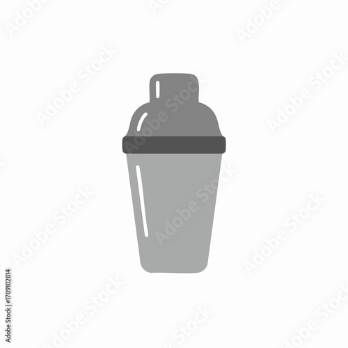 Simple Gray Cocktail Shaker Illustration