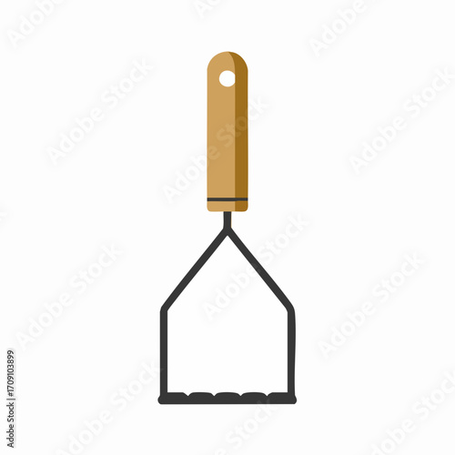 Simple Wooden Handled Potato Ricer Kitchen Utensil