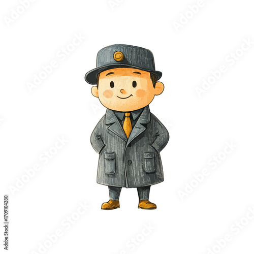 doorman hand drawn illustration