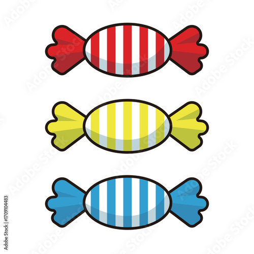 a red and white striped candle