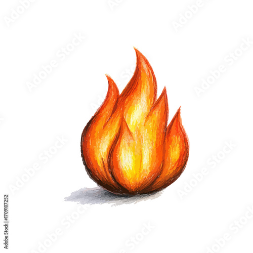 fire hand drawn illustration